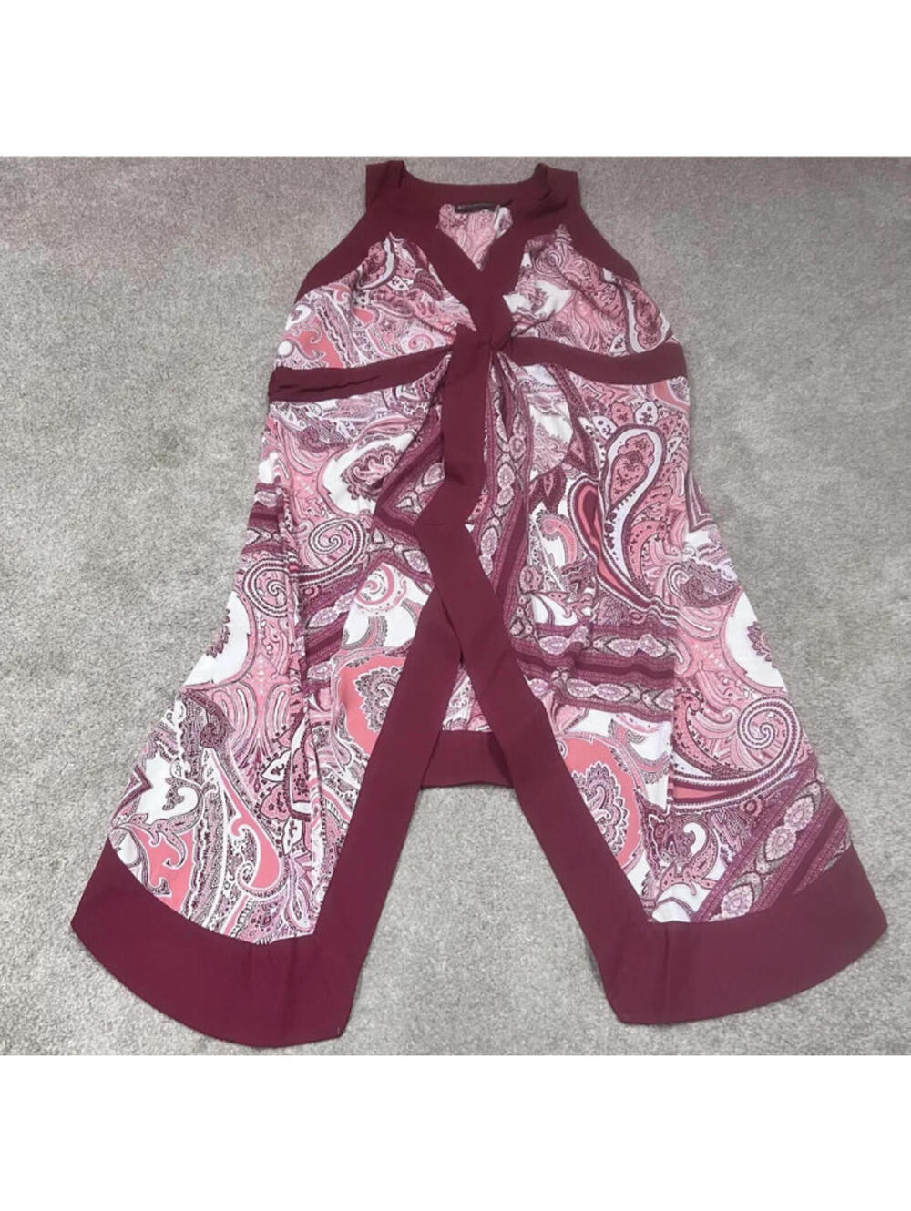 New York & Company Dress Women’s Multicolored Paisley Sleeveless Size XXL